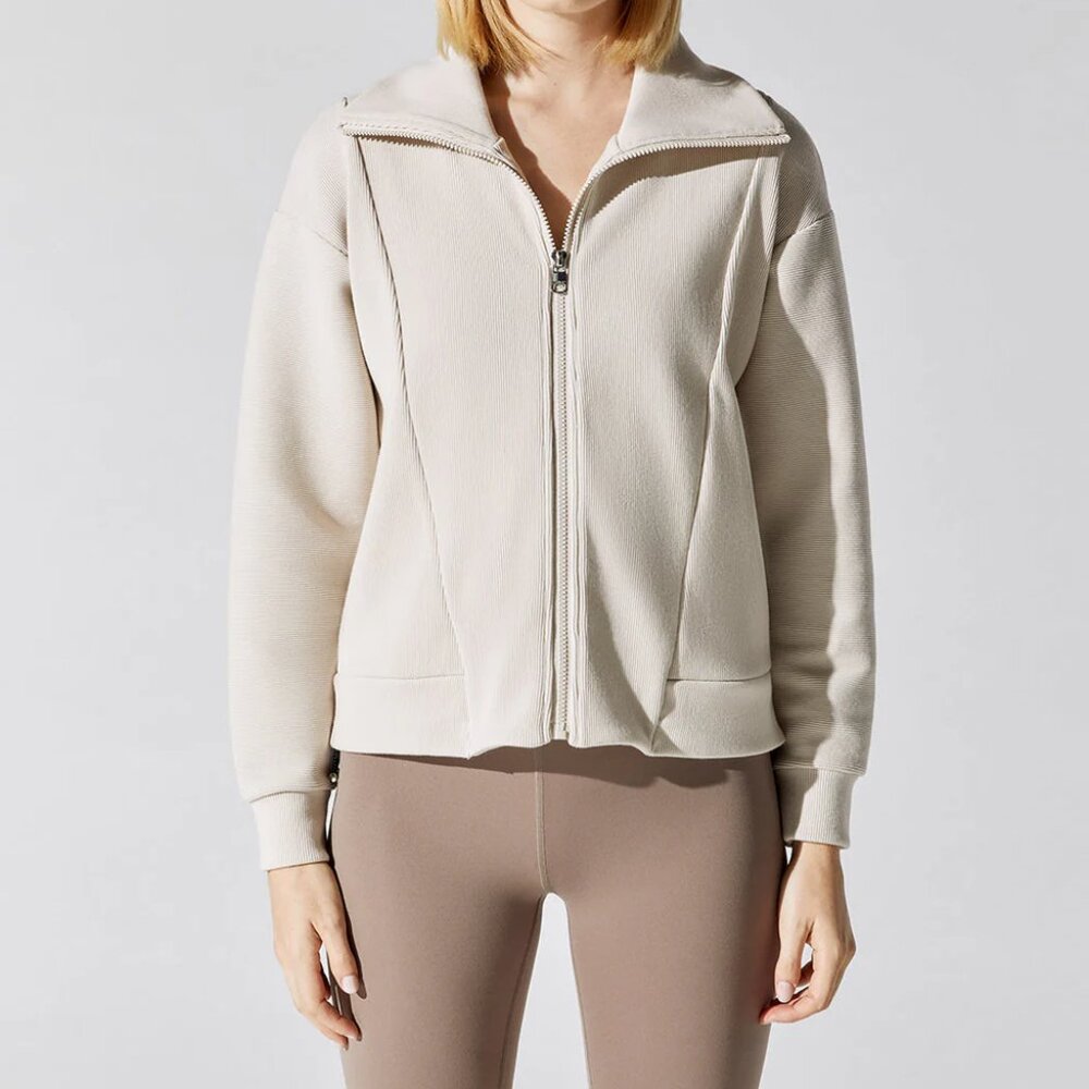 Varley Women's Modello Ribbed Zip Sweater Jacket Size L